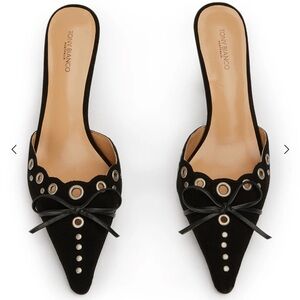 TONY BIANCO SHAE BLACK SUEDE HEELS